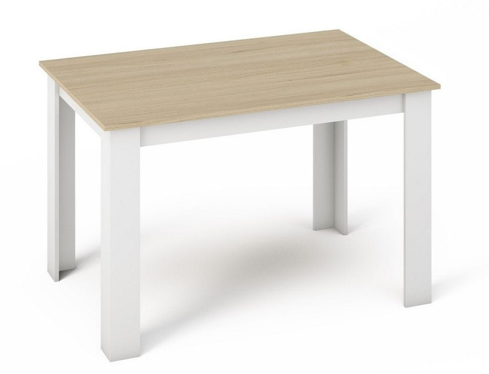 CASARREDO Jedálenský stôl MANGA 120x80 sonoma/biela